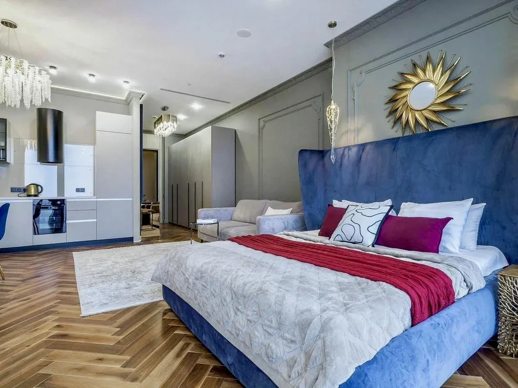 Квартира Квартира Sky City Moscow Уютная Студия на 43 этаже с видом на закат! Lux дизайн — Москва