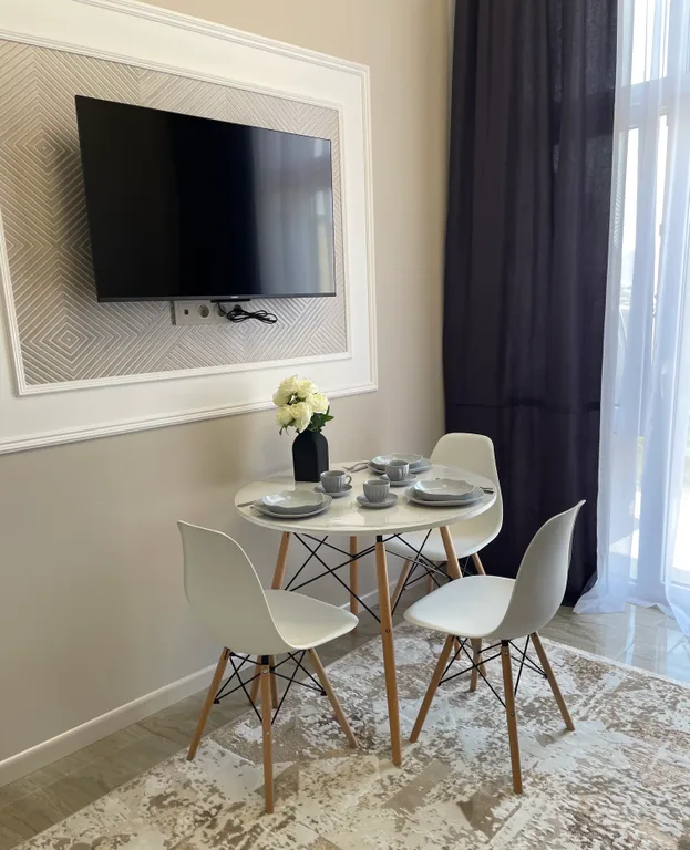 Апартаменты на берегу Каспийского моря с видом на горы