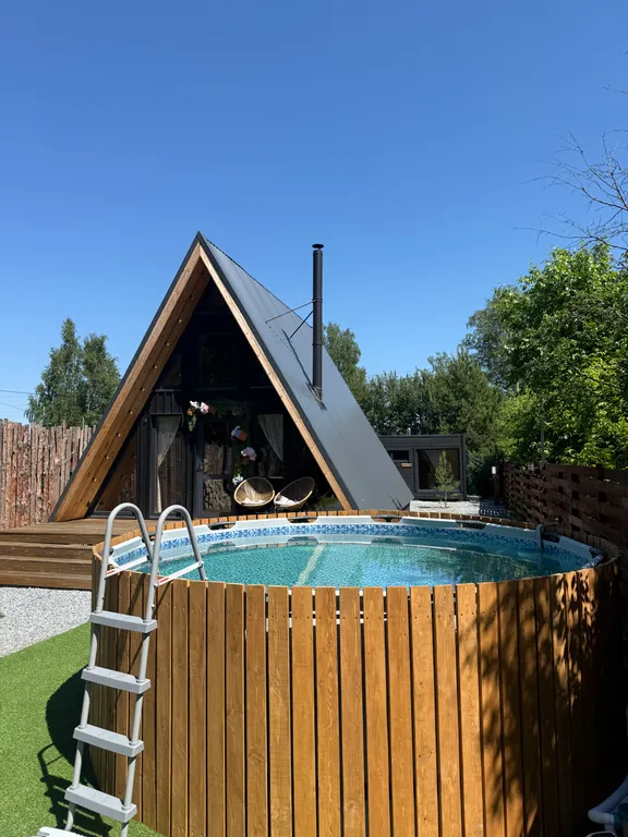 Залесье Glamping A-frame Уютный A-фрейм дом с камином