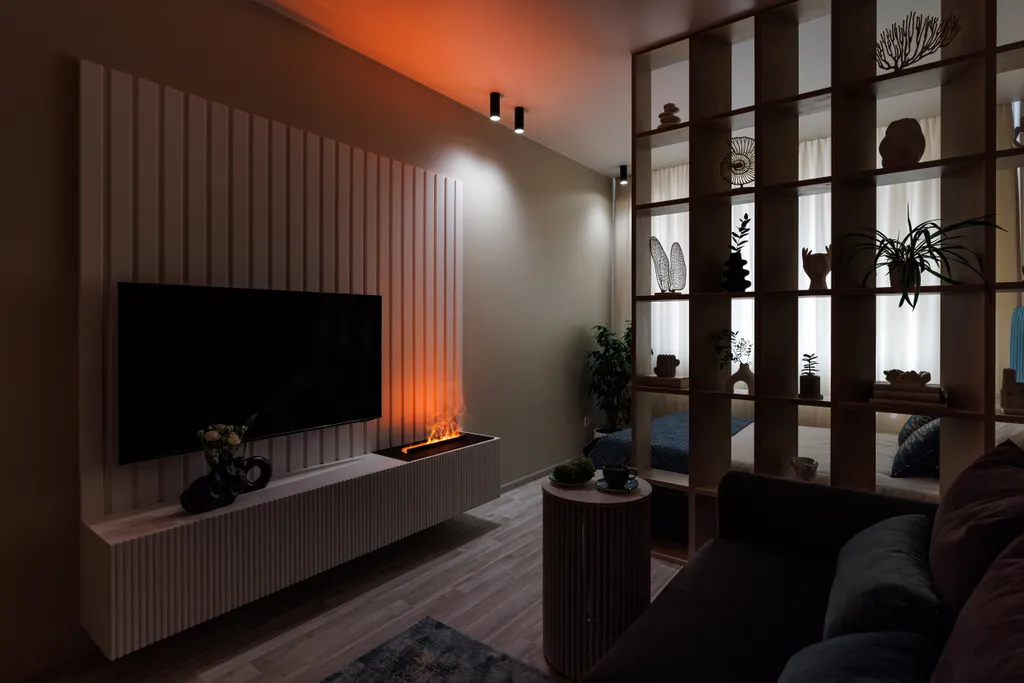 Квартира Дизайнерская квартира с камином и фитобочкой — Екатеринбург