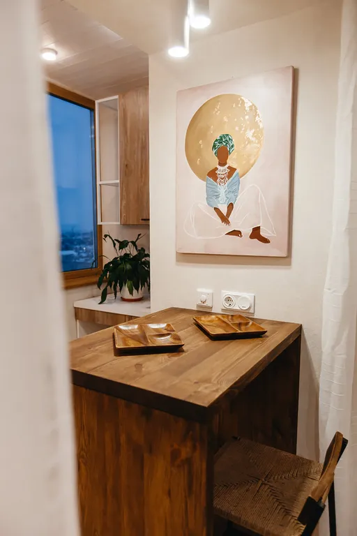 Студия Бали в сердце города, с панорамным видом на город и Волгу