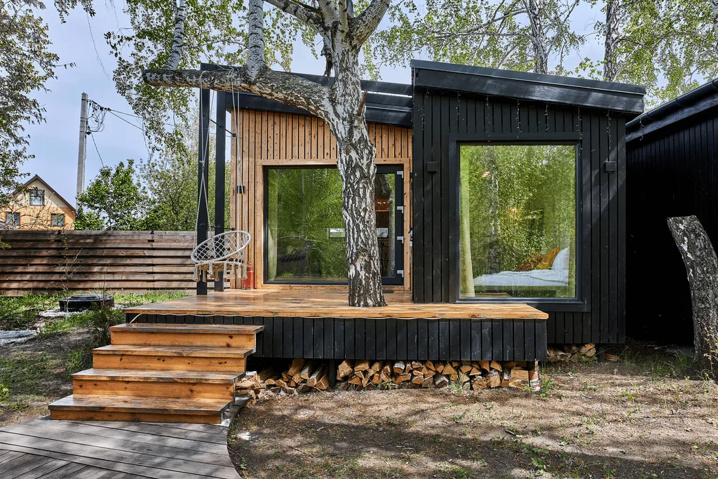 Коттедж Уютный сканди-домик с видом на лес — аренда посуточно в Тюмень
