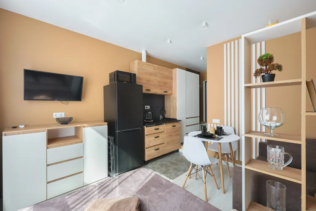 Светлая студия в ЖК Самолет