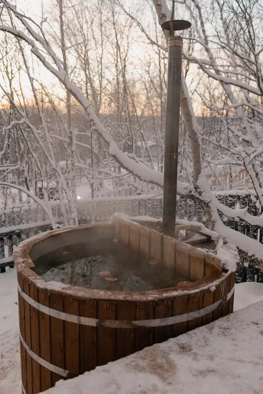 Уютный домик с купелью и баней на дровах однокомнатный