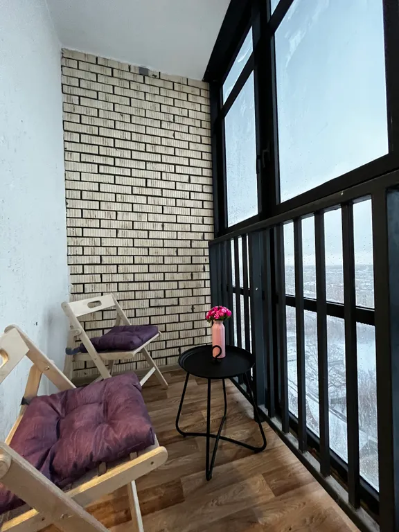 Уютная квартира на 18-ом этаже с видом на город