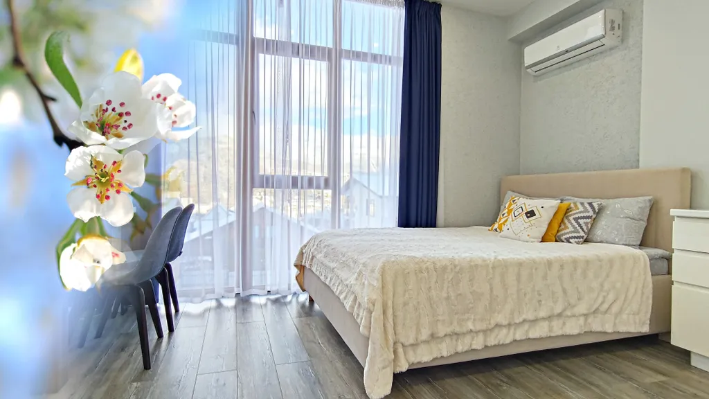 Квартира Панорамный апартамент-студия с роскошным видом на горы, в центре — аренда посуточно в Красная Поляна