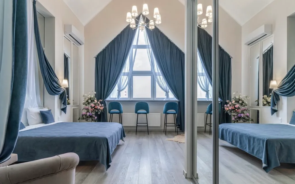 Панорамный люкс с джакузи и камином