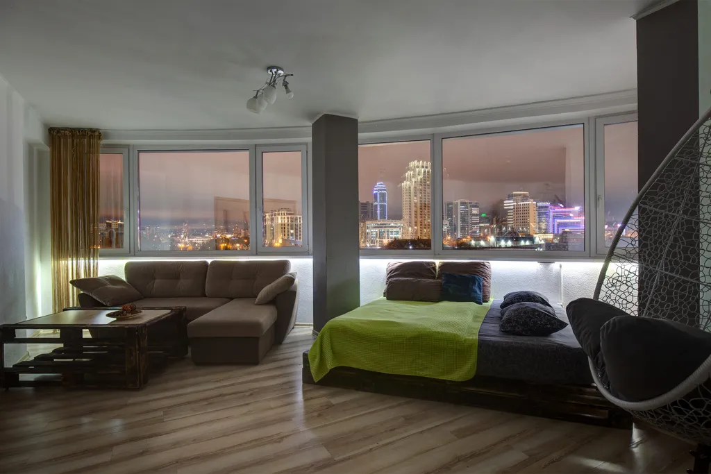 2-е апартаменты для 9 гостей с парковкой и панорамным видом