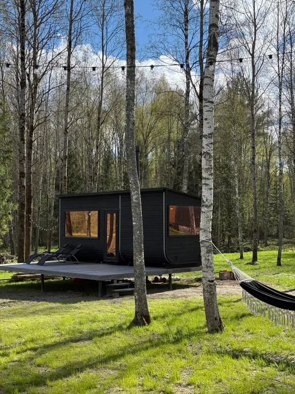 Дом у лесного озера с баней и чаном под Переславлем-Залесским