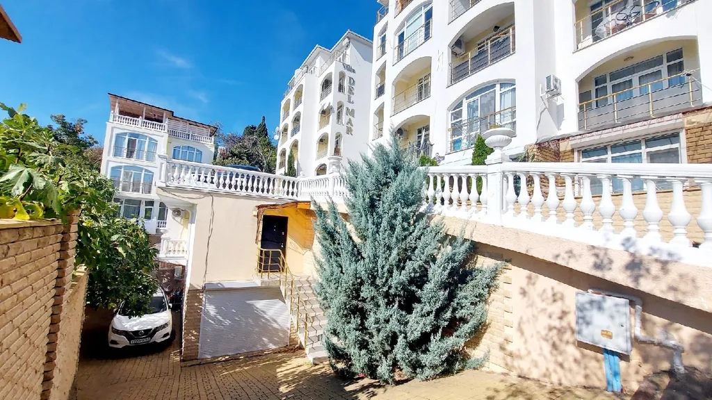 Квартира-студия в ЖК ВиллаДельМар с балконом и видом на море в Гаспре