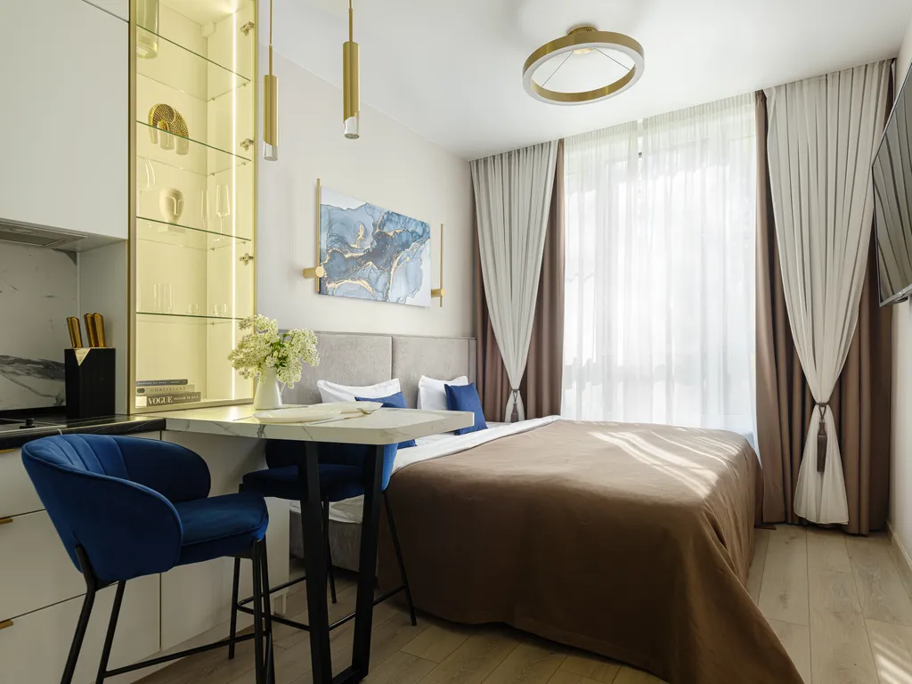 Квартира Дизайнерская студия с видом на сосны с закрытым двором — аренда посуточно в Зеленогорск