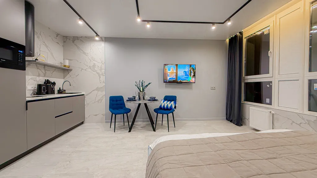 Квартира Квартира Стильная Smart-студия с джакузи в центре Краснодара — Краснодар