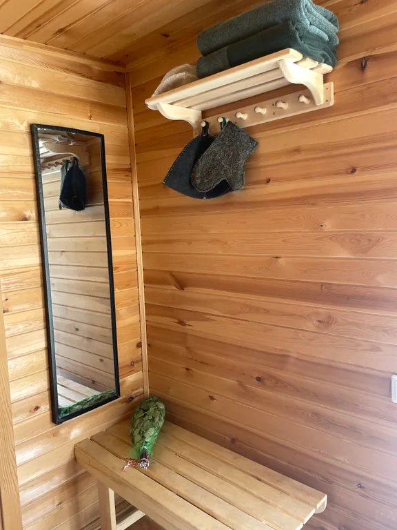 Дом с баней и купелью у леса