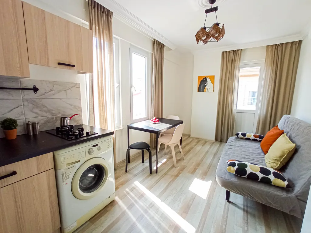 Уютная 1-комнатная квартира в 7 минутах от пляжа Клеопатра