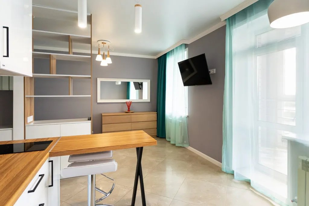 Уютная студия на берегу Иртыша, отличный вид на реку