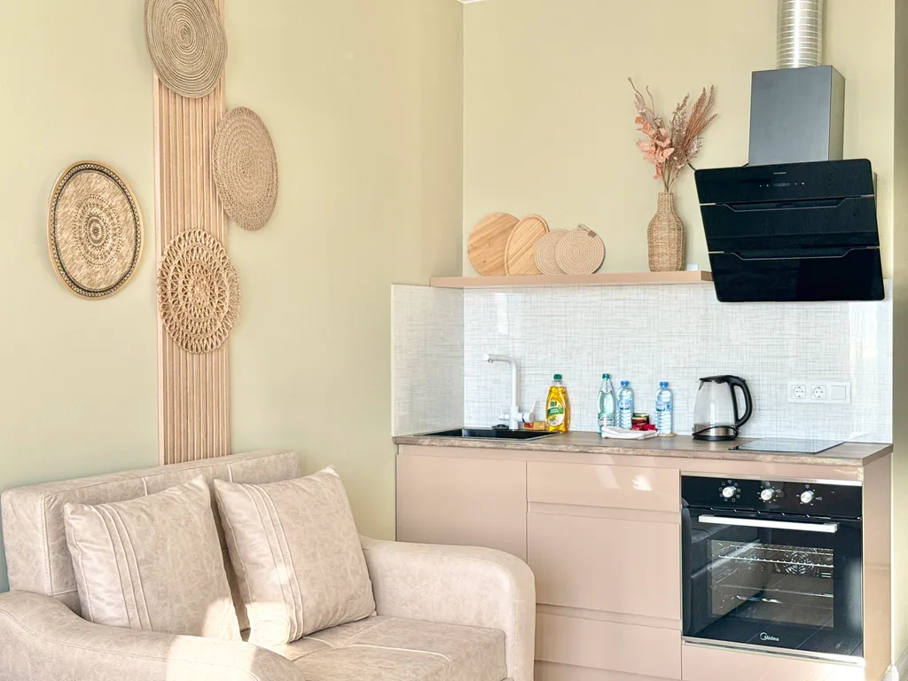 Boho sunset studio sea & mountain view