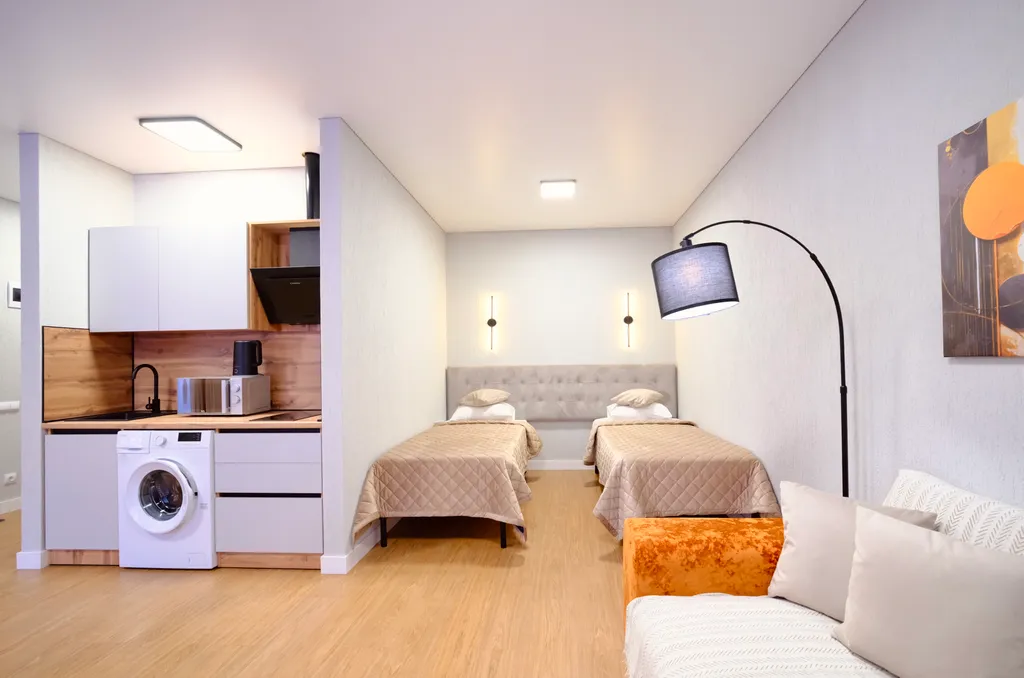 Студия с красивым видом