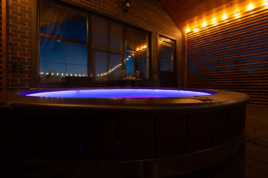 Дом с горячей купелью фурако на берегу реки