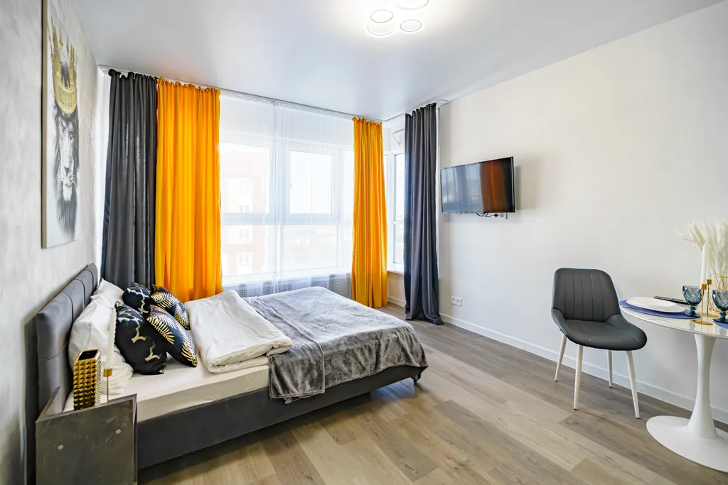 Студия Брутальный лев с панорамным видом на набережную реки