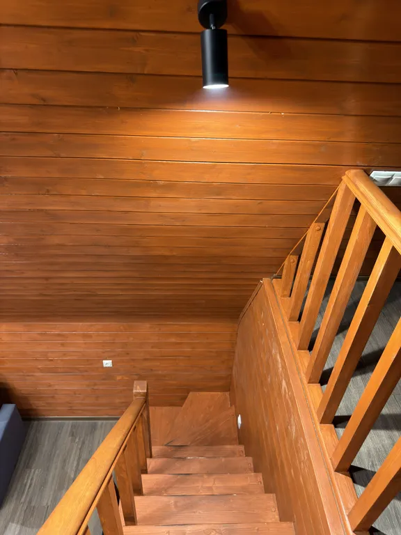 Уютный домик А-Фрейм с террасой и мангальной зоной