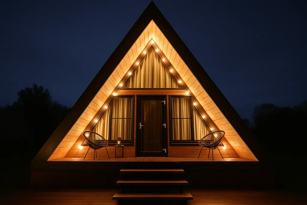 A-frame Петрол домик из дерева 4х местный