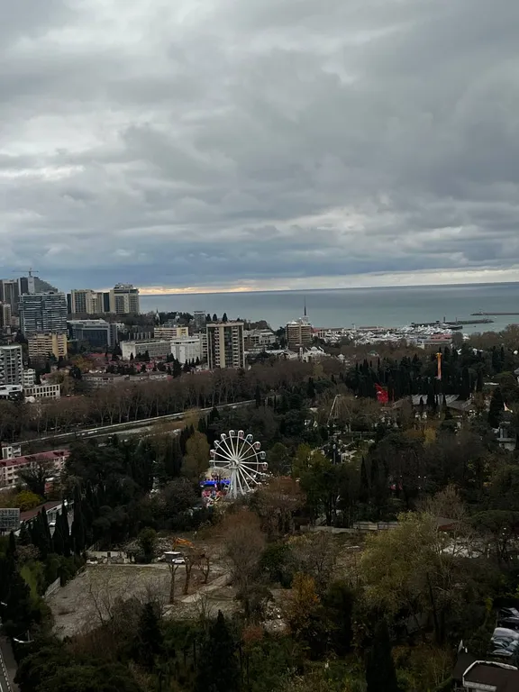 Уютная евродвушка с видом на море, горы и парк Ривьера