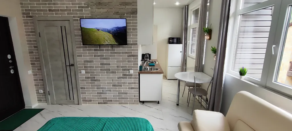 Стильная студия с лучшим видом на горы