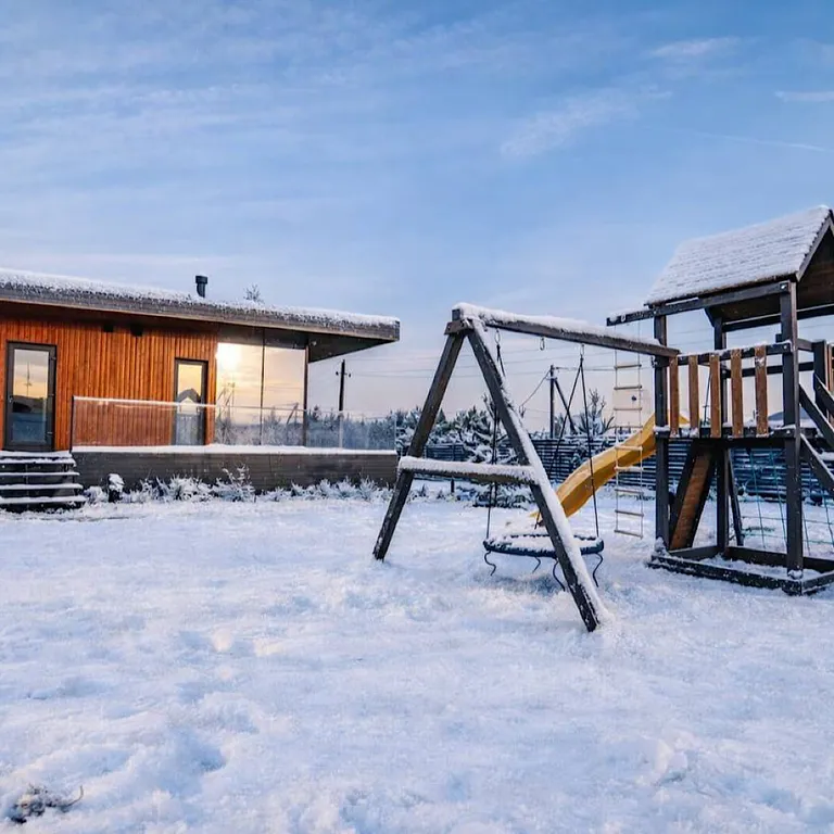 Домик в Икше с сауной и камином (Glassbox108 Premium 2)