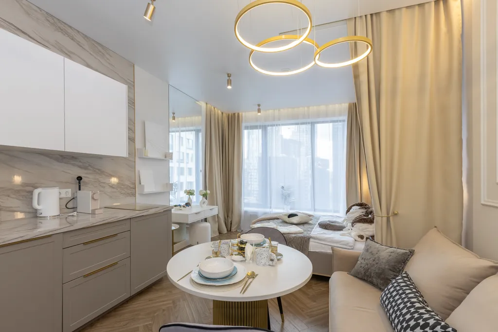 Квартира Квартира Дизайнерская студия рядом с Москва-Сити в ЖК Hеadlinеr — Москва