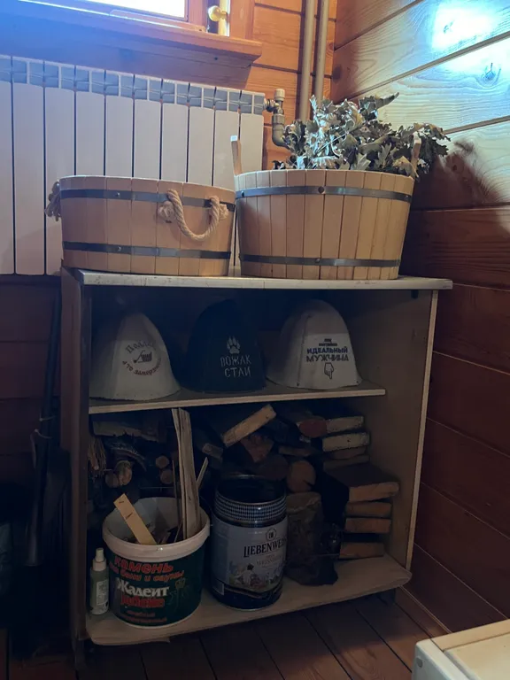 Уютный дом-баня из клеёного бруса, с двумя бассейнами