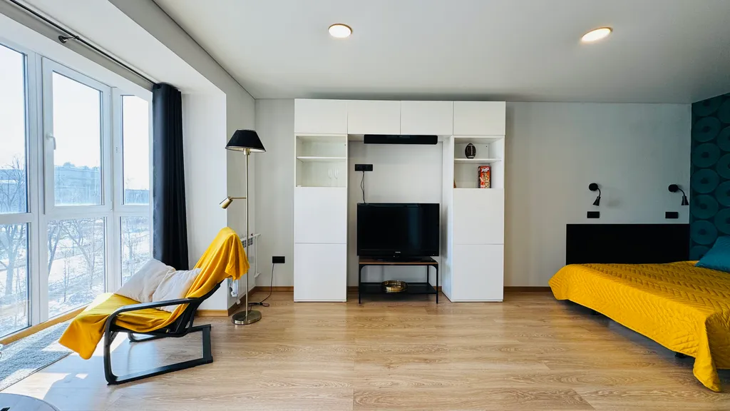 Квартира Дизайнерская студия с панорамным видом — аренда посуточно в Самара