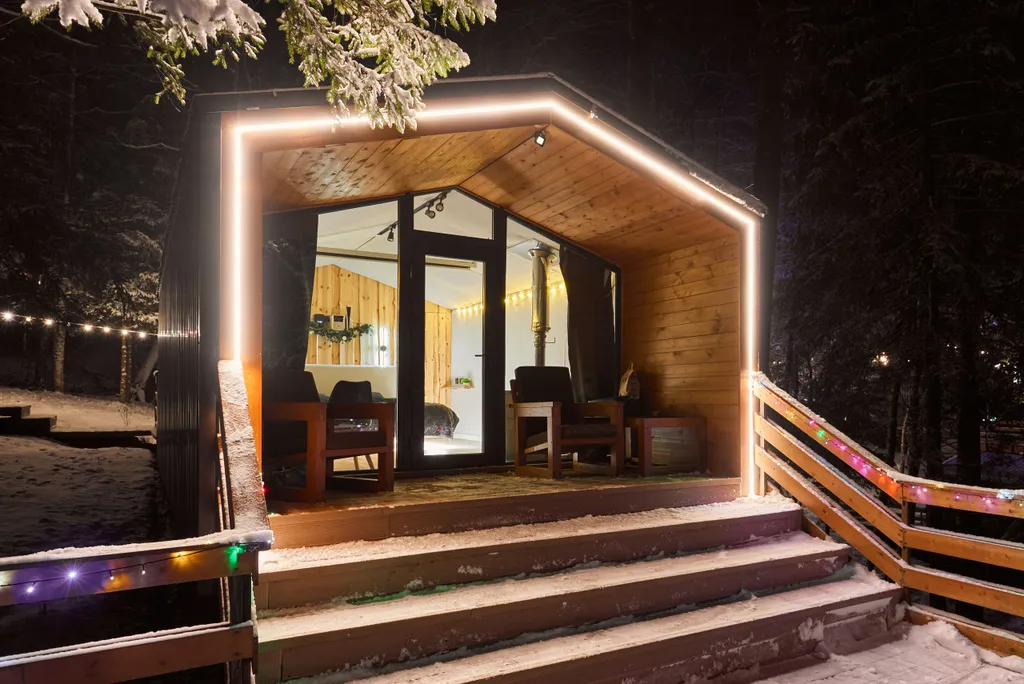 Коттедж Домик с банным чаном и панорамным видом на лес Комфорт+ для двоих — аренда посуточно в Новожилово