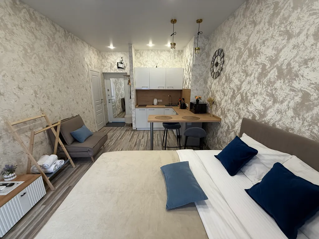 Студия с дизайнерским ремонтом в ЖК Прокшино Нежность