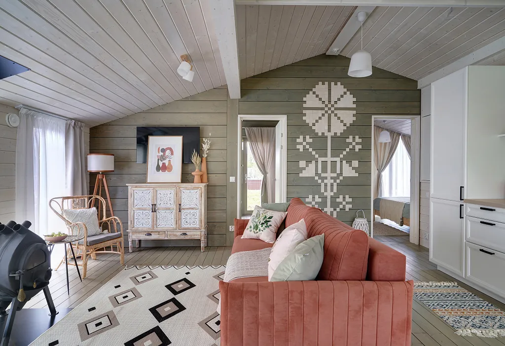 Коттедж Дом с панорамными окнами и печью для семейного отдыха, отдыха с детьми — Семеновское