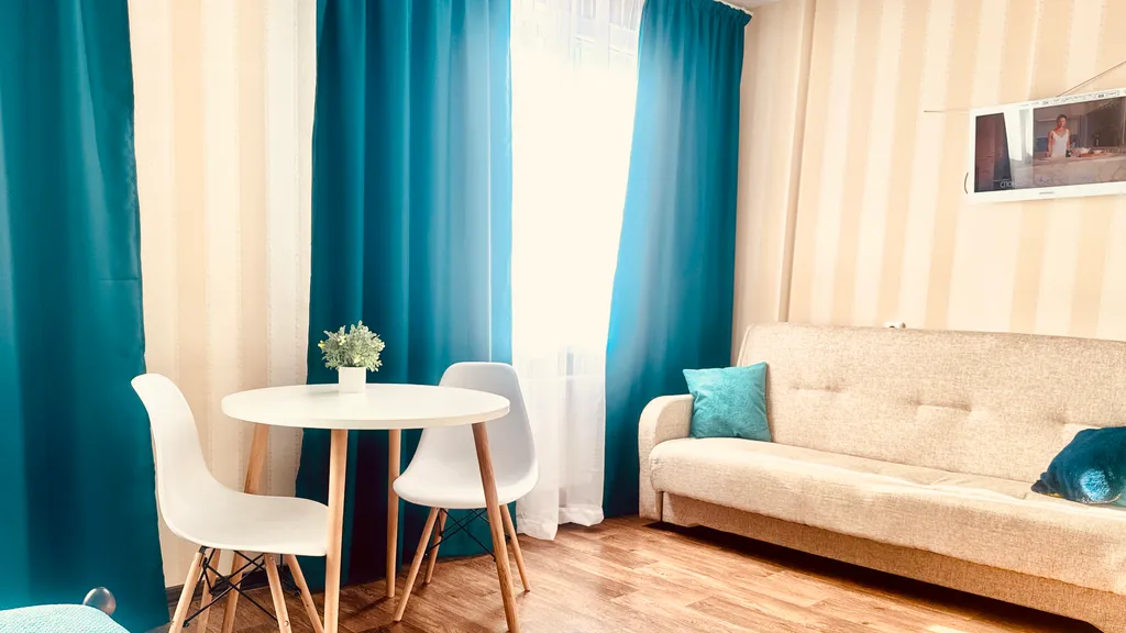 Студия с красивым видом на город