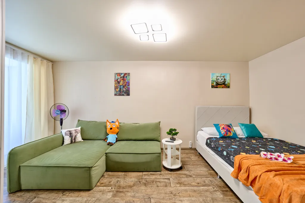 Однокомнатная квартира с балконом вместительность на 4 человека