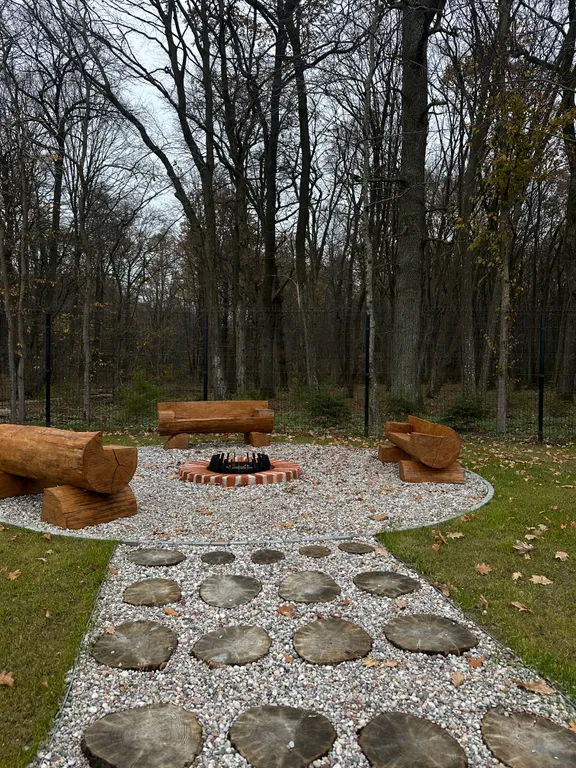 Дом в лесу с баней и бассейном