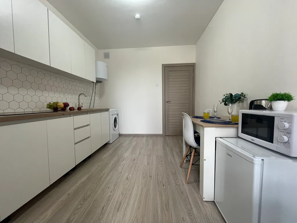 Светлая квартира с видом на закат в современном ЖК Геометрия