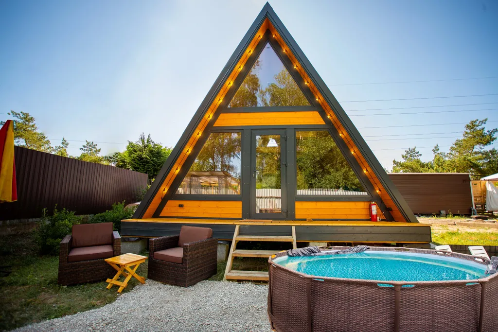 Коттедж A-frame с видом на Приморскую бухту — аренда посуточно в Балтийск