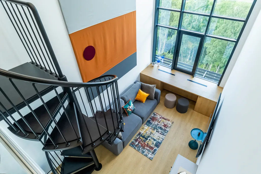 Двухуровневый номер Panorama с шикарным видом на лес