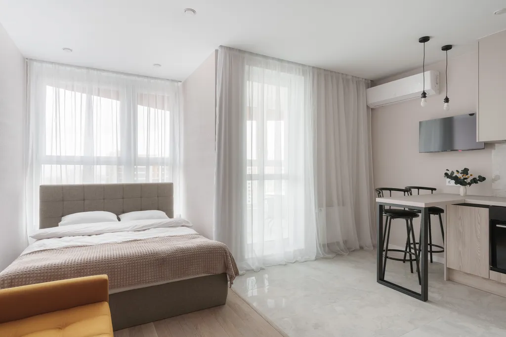 Апартаменты с видом на город в районе Минск мир