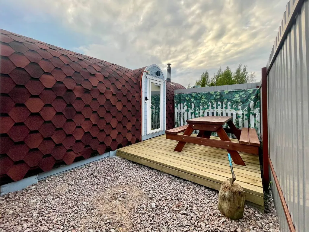 Норвежский домик с отдельной баней на дровах