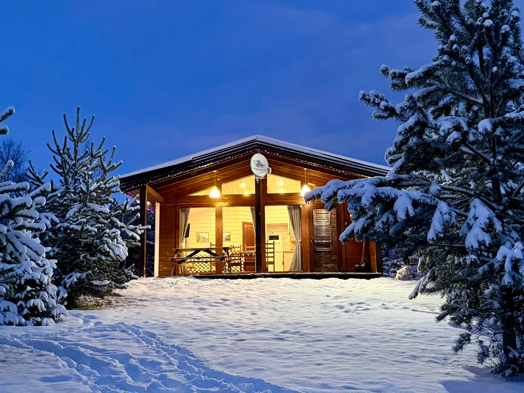 Коттедж с сауной и панорамным остеклением