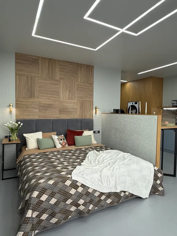 Квартира Просторная студия Мятный лён на 31 этаже в шаге от Тинькофф-холл — аренда посуточно в Уфа