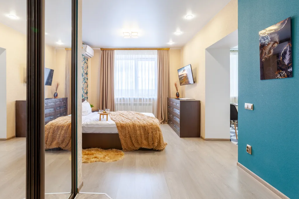 Однокомнатная квартира с видом на Волгу