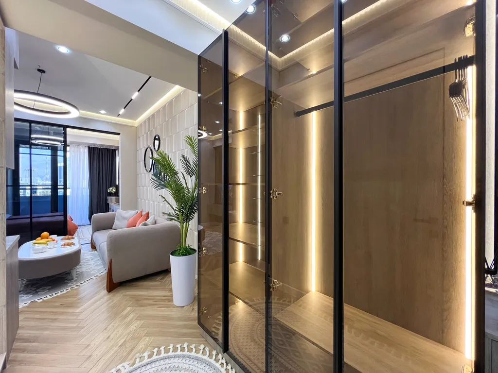 Дизайнерская студия с продуманным интерьером и видом на Ташкент сити