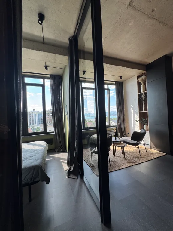 Квартира Большая 1к квартира в стиле эко-лофт, с панорамным видом на море — Геленджик