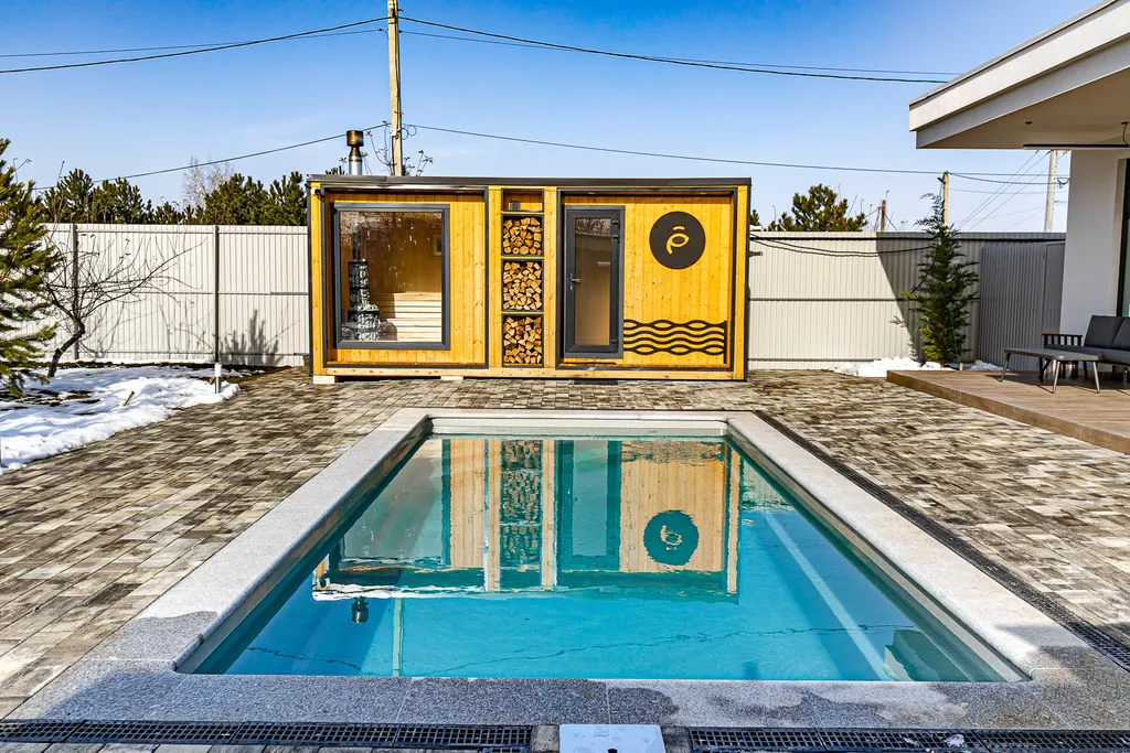 Клёвый дом с теплым бассейном и баней