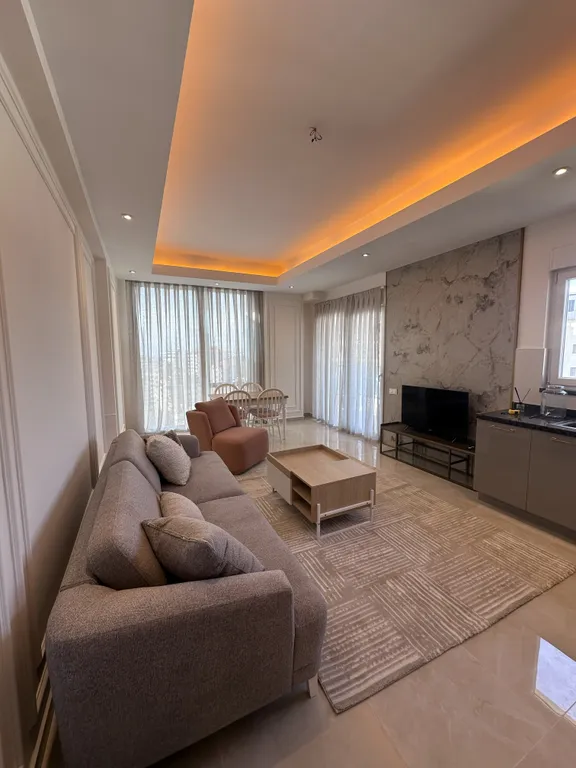 Светлая уютная квартира в Махмутларе с панорамным видом на море и горы