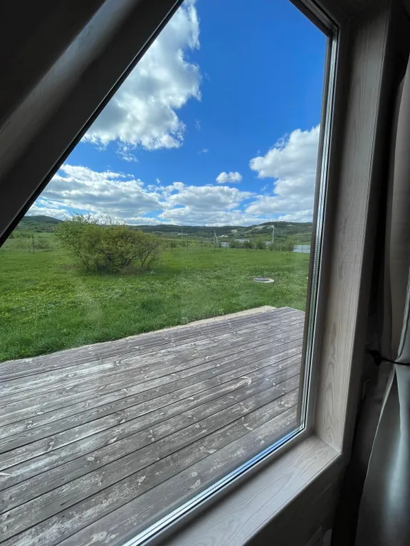 A-frame домик с видом на горнолыжку